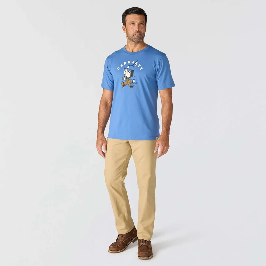 Camiseta gráfica de pesca de corte holgado Irvine para hombre