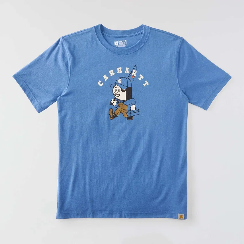 Camiseta gráfica de pesca de corte holgado Irvine para hombre