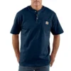 Camiseta Henley de hombre Dearborn, corte holgado y tejido grueso, con bolsillo
