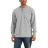 Camiseta Henley de manguitos largos con bolsillo para hombre, corte holgado y tejido grueso, modelo Dearborn