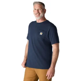 Camiseta icónica K87 de corte holgado y tejido grueso con bolsillo para hombre