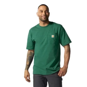 Camiseta icónica K87 de corte holgado y tejido grueso con bolsillo para hombre
