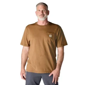 Camiseta icónica K87 de corte holgado y tejido grueso con bolsillo para hombre