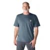 Camiseta icónica K87 de corte holgado y tejido grueso con bolsillo para hombre