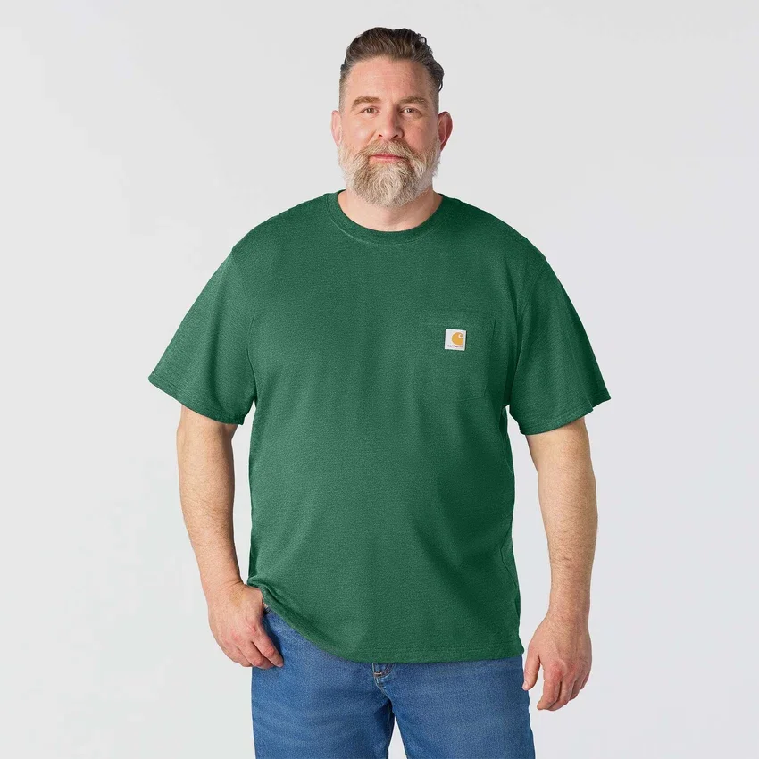 Camiseta icónica K87 de corte holgado y tejido grueso con bolsillo para hombre