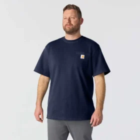 Camiseta icónica K87 de corte holgado y tejido grueso con bolsillo para hombre
