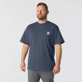 Camiseta icónica K87 de corte holgado y tejido grueso con bolsillo para hombre