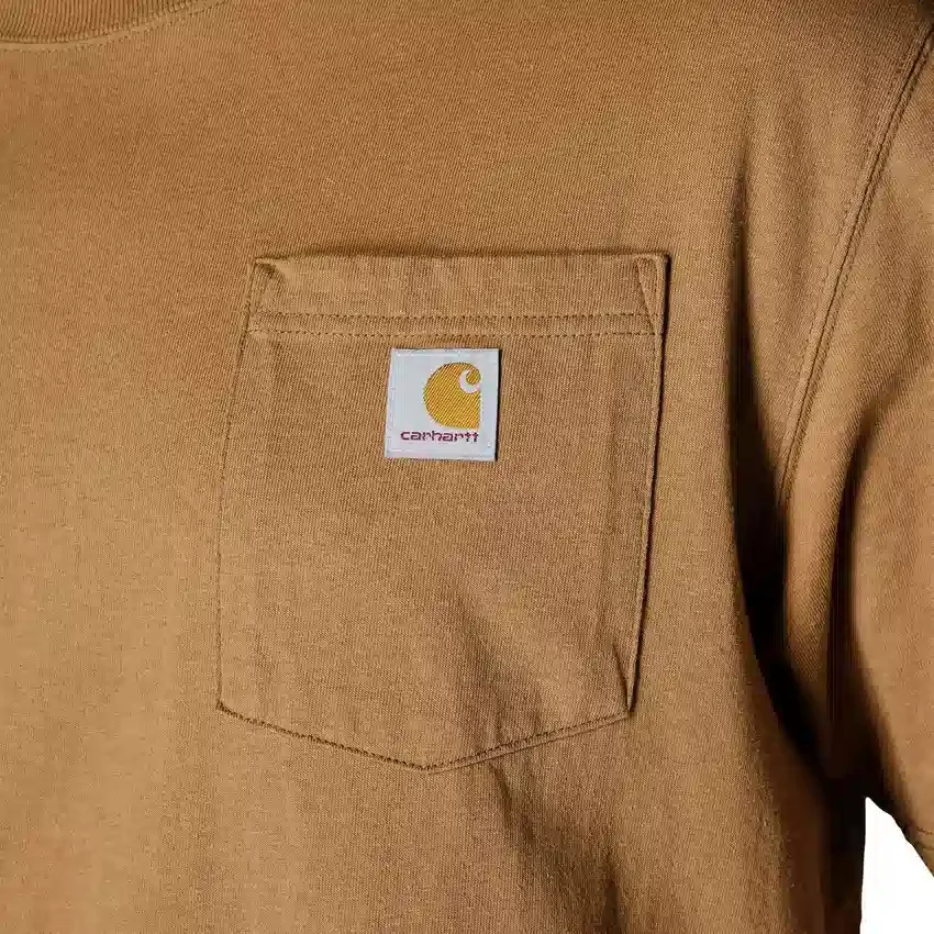 Camiseta icónica K87 de corte holgado y tejido grueso con bolsillo para hombre