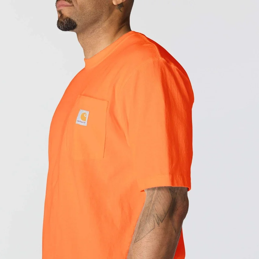 Camiseta icónica K87 de corte holgado y tejido grueso con bolsillo para hombre