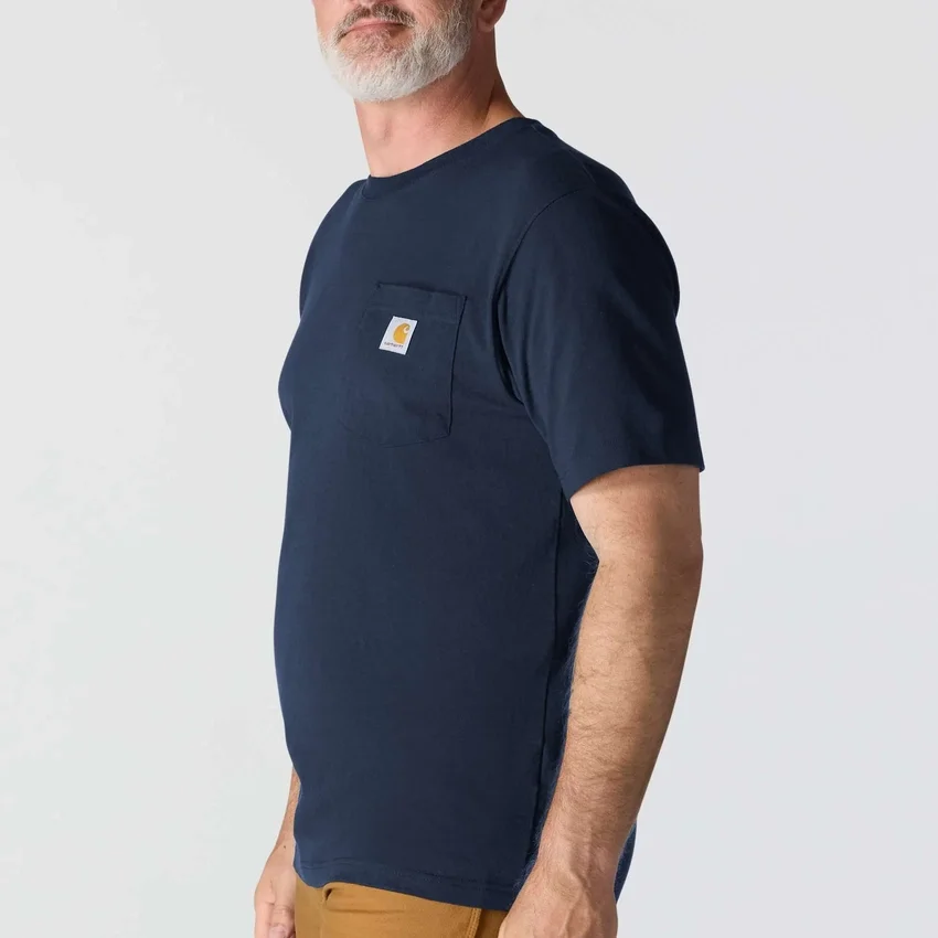 Camiseta icónica K87 de corte holgado y tejido grueso con bolsillo para hombre