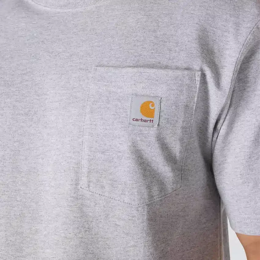 Camiseta icónica K87 de corte holgado y tejido grueso con bolsillo para hombre