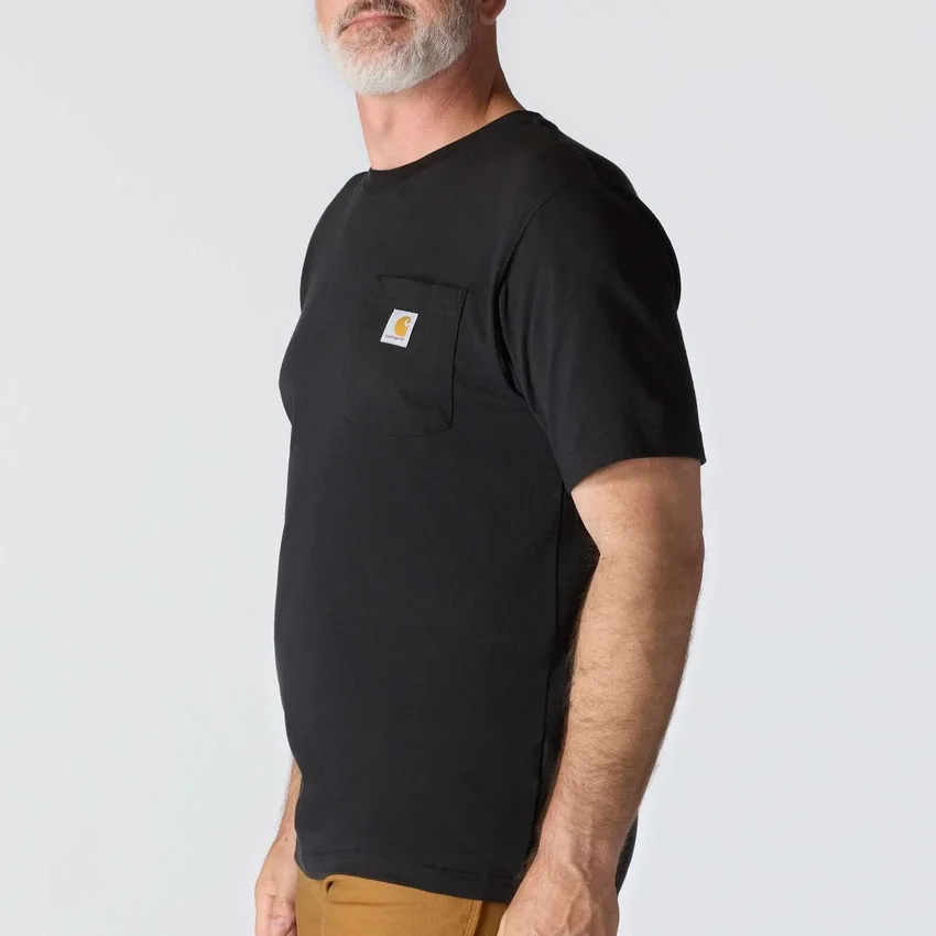 Camiseta icónica K87 de corte holgado y tejido grueso con bolsillo para hombre