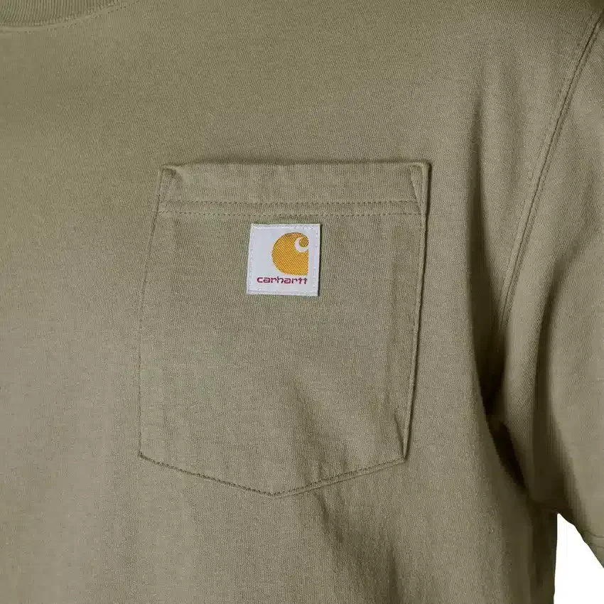 Camiseta icónica K87 de corte holgado y tejido grueso con bolsillo para hombre