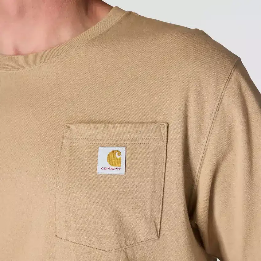 Camiseta icónica K87 de corte holgado y tejido grueso con bolsillo para hombre