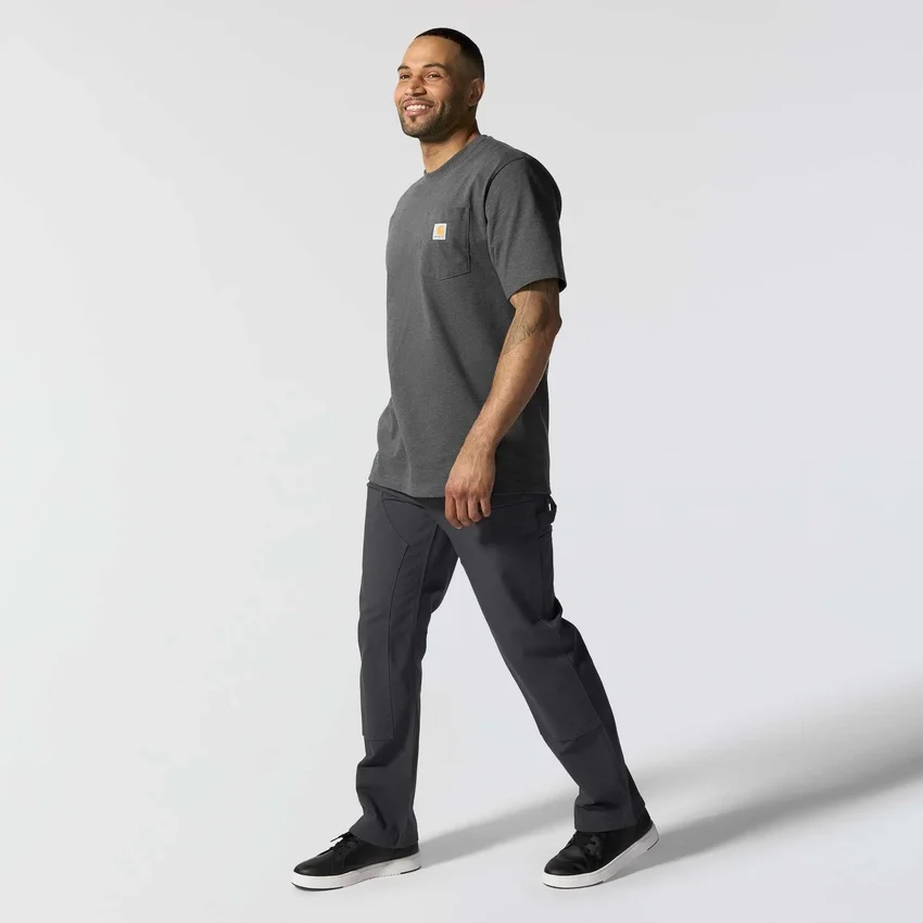 Camiseta icónica K87 de corte holgado y tejido grueso con bolsillo para hombre