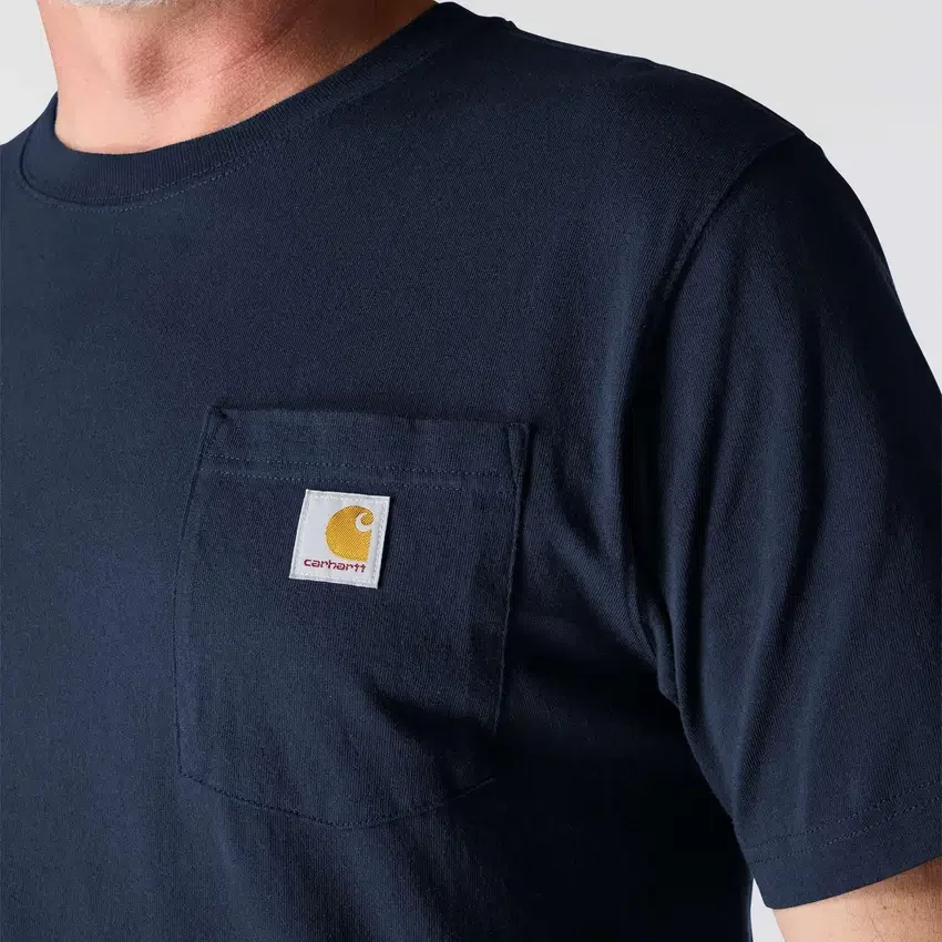 Camiseta icónica K87 de corte holgado y tejido grueso con bolsillo para hombre