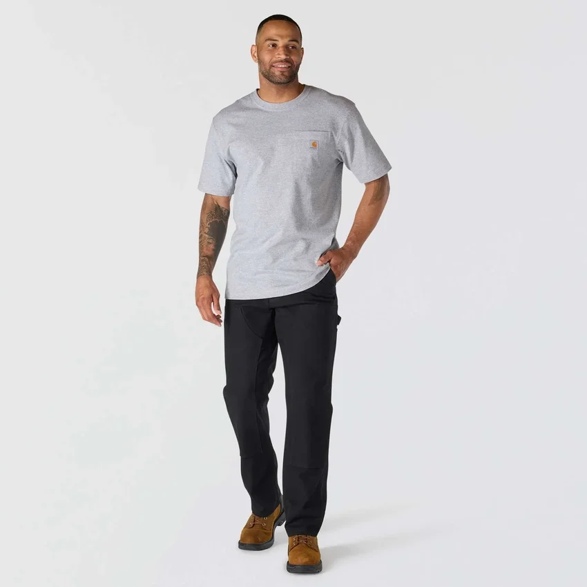 Camiseta icónica K87 de corte holgado y tejido grueso con bolsillo para hombre