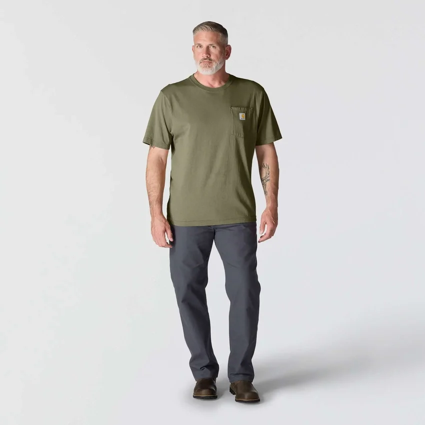 Camiseta icónica K87 de corte holgado y tejido grueso con bolsillo para hombre