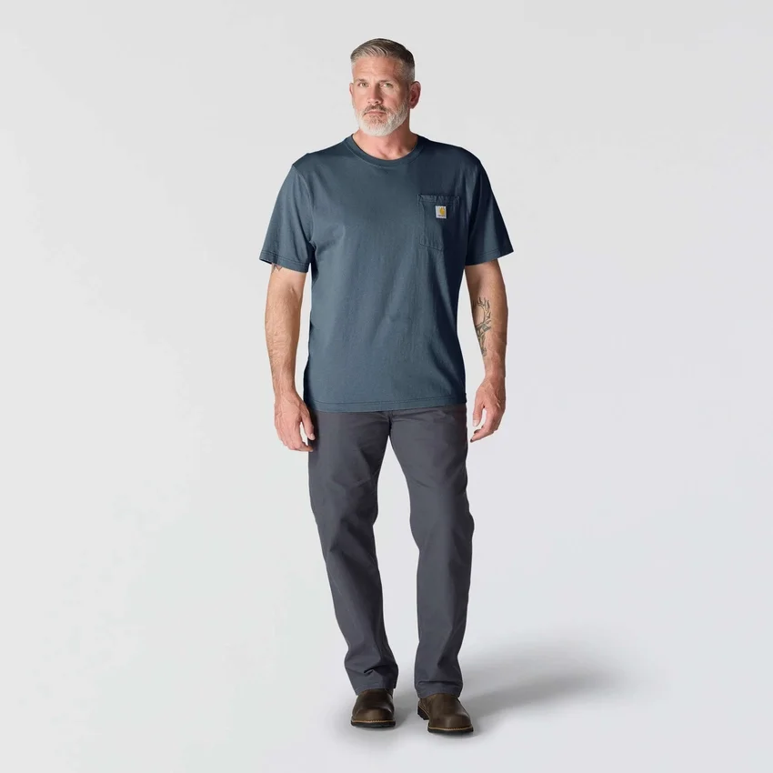 Camiseta icónica K87 de corte holgado y tejido grueso con bolsillo para hombre