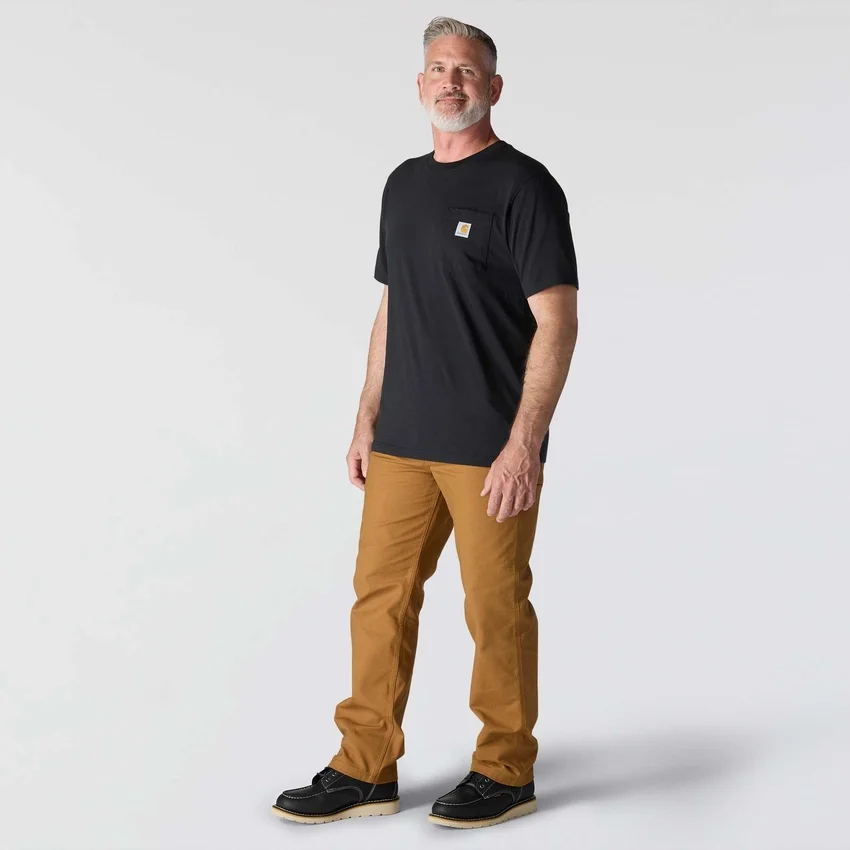 Camiseta icónica K87 de corte holgado y tejido grueso con bolsillo para hombre