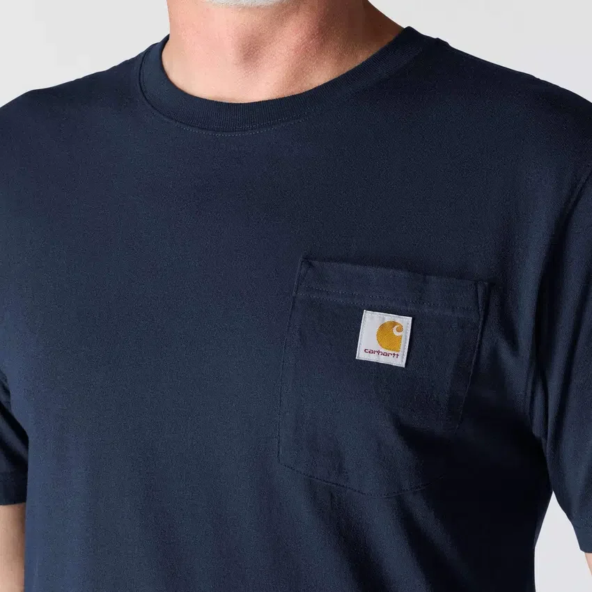 Camiseta icónica K87 de corte holgado y tejido grueso con bolsillo para hombre
