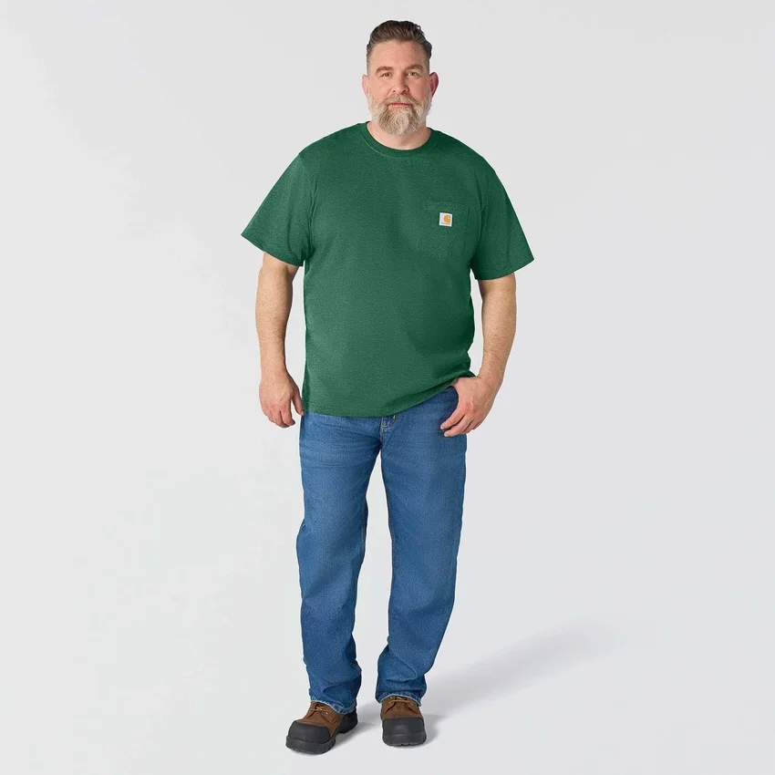 Camiseta icónica K87 de corte holgado y tejido grueso con bolsillo para hombre