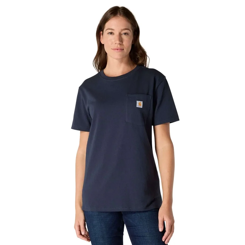 Camiseta icónica K87 de corte holgado y tejido grueso con bolsillos para mujer