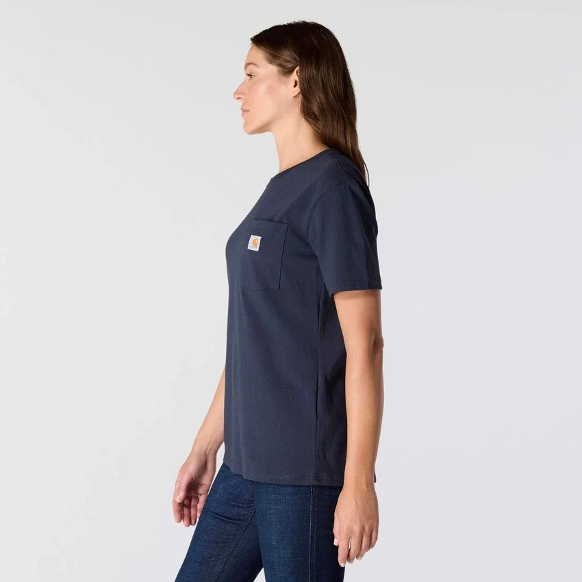 Camiseta icónica K87 de corte holgado y tejido grueso con bolsillos para mujer