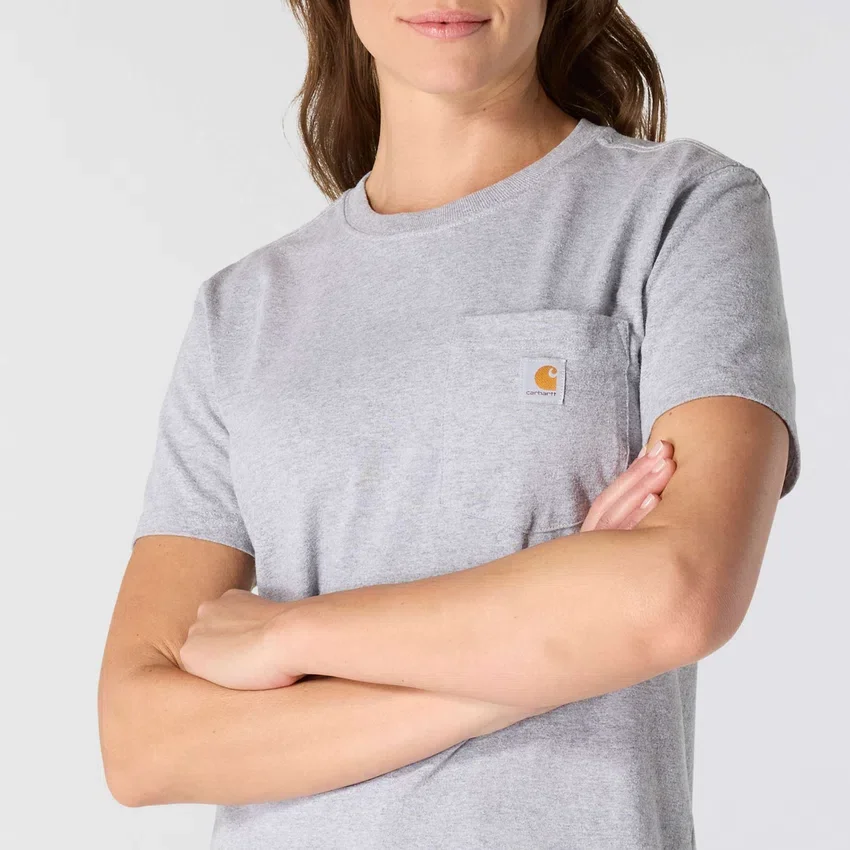 Camiseta icónica K87 de corte holgado y tejido grueso con bolsillos para mujer