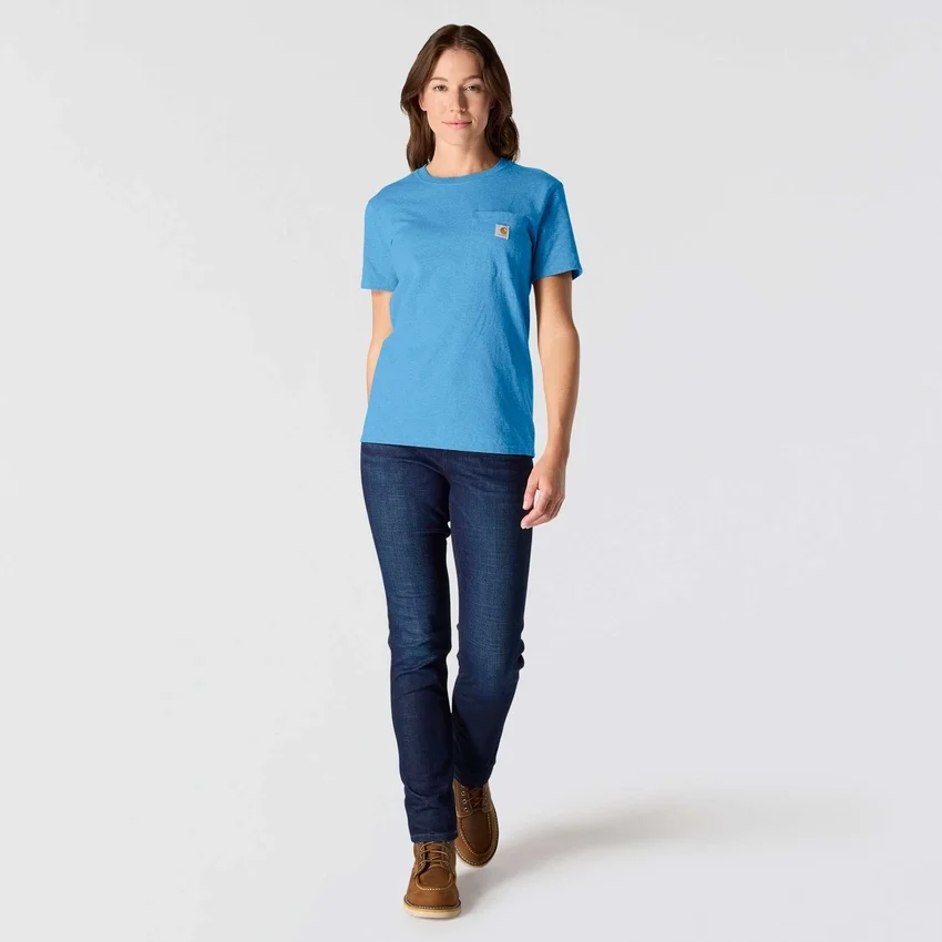 Camiseta icónica K87 de corte holgado y tejido grueso con bolsillos para mujer