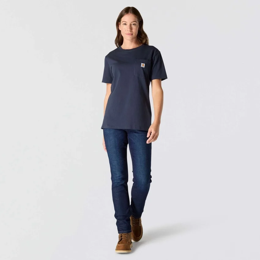 Camiseta icónica K87 de corte holgado y tejido grueso con bolsillos para mujer