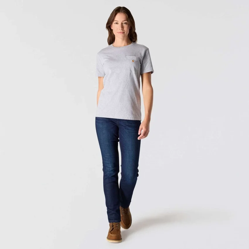Camiseta icónica K87 de corte holgado y tejido grueso con bolsillos para mujer