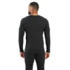 Camiseta interior de sudadera cuello redondo de algodón elástico de peso medio con tejido acanalado