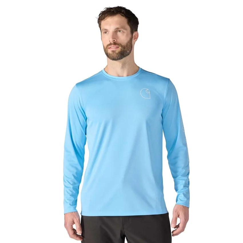 Camiseta ligera de manguitos largos para hombre Force Sun Defender con protección UPF 50+ y tecnología de absorción de la humedad - Camisas de protección solar