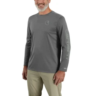 Camiseta ligera de manguitos largos para hombre Force Sun Defender con protección UPF 50+ y tecnología de absorción de la humedad - Camisas de protección solar