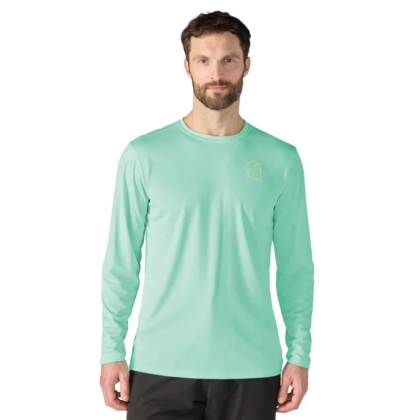 Camiseta ligera de manguitos largos para hombre Force Sun Defender con protección UPF 50+ y tecnología de absorción de la humedad - Camisas de protección solar