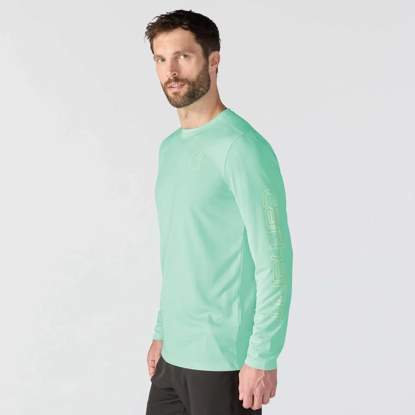 Camiseta ligera de manguitos largos para hombre Force Sun Defender con protección UPF 50+ y tecnología de absorción de la humedad - Camisas de protección solar