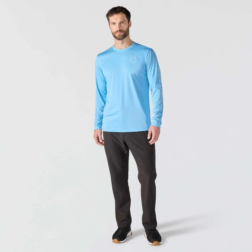 Camiseta ligera de manguitos largos para hombre Force Sun Defender con protección UPF 50+ y tecnología de absorción de la humedad - Camisas de protección solar