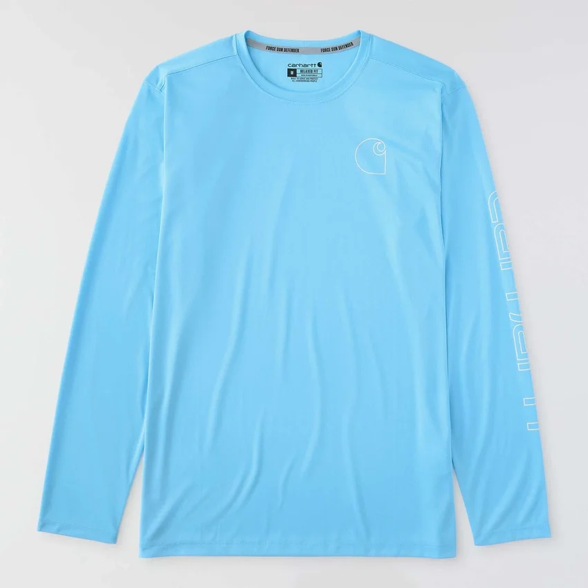Camiseta ligera de manguitos largos para hombre Force Sun Defender con protección UPF 50+ y tecnología de absorción de la humedad - Camisas de protección solar