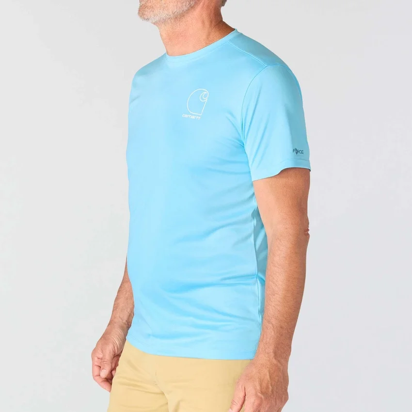 Camiseta ligera para hombre Force Sun Defender con protección UPF 50+ y tecnología de absorción de la humedad - Camisas de protección solar