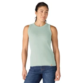 Camiseta sin mangas de mujer de Tencel, ligera y transpirable, con tejido acanalado