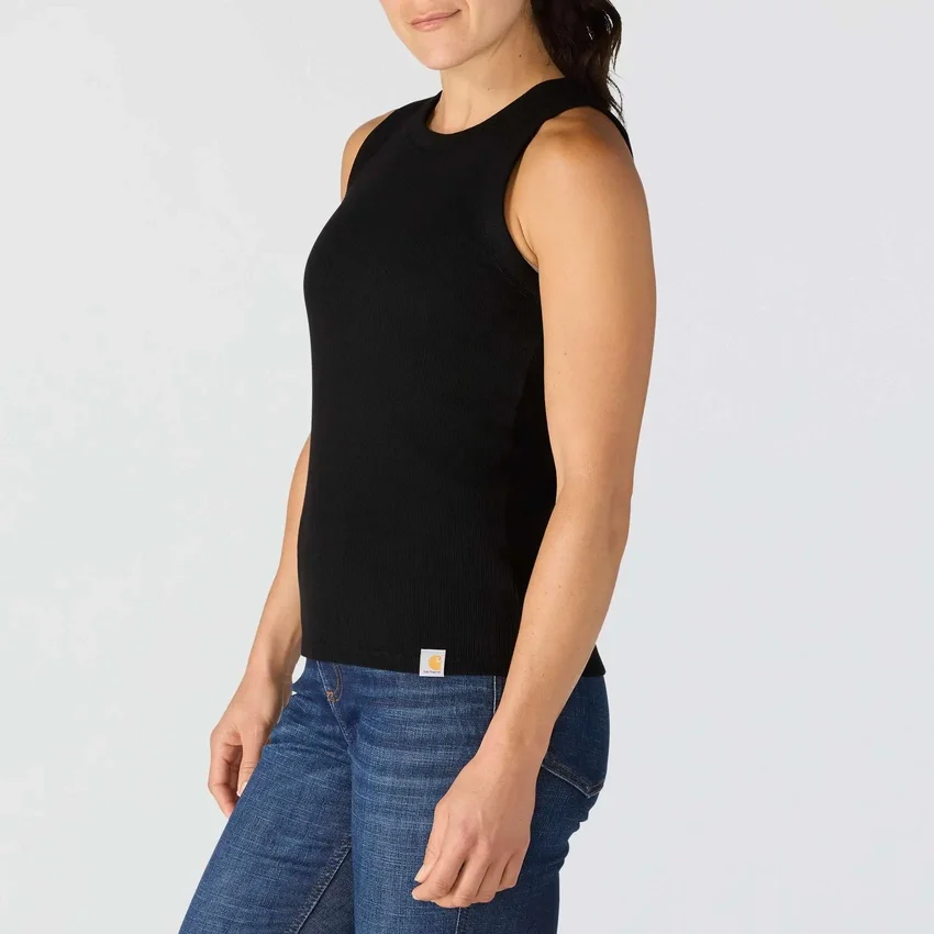 Camiseta sin mangas de mujer de Tencel, ligera y transpirable, con tejido acanalado