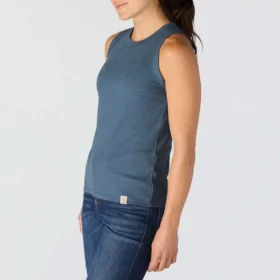 Camiseta sin mangas de mujer de Tencel, ligera y transpirable, con tejido acanalado