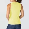 Camiseta sin mangas de mujer de Tencel, ligera y transpirable, con tejido acanalado