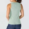 Camiseta sin mangas de mujer de Tencel, ligera y transpirable, con tejido acanalado