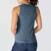 Camiseta sin mangas de mujer de Tencel, ligera y transpirable, con tejido acanalado
