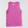 Camiseta sin mangas de mujer de Tencel, ligera y transpirable, con tejido acanalado