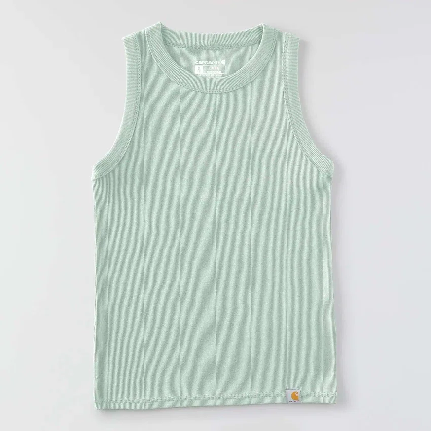 Camiseta sin mangas de mujer de Tencel, ligera y transpirable, con tejido acanalado