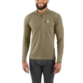Camiseta térmica de media cremallera para hombre - carhartt Force® - Peso medio - Poliéster y lana