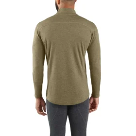 Camiseta térmica de media cremallera para hombre – carhartt Force® – Peso medio – Poliéster y lana